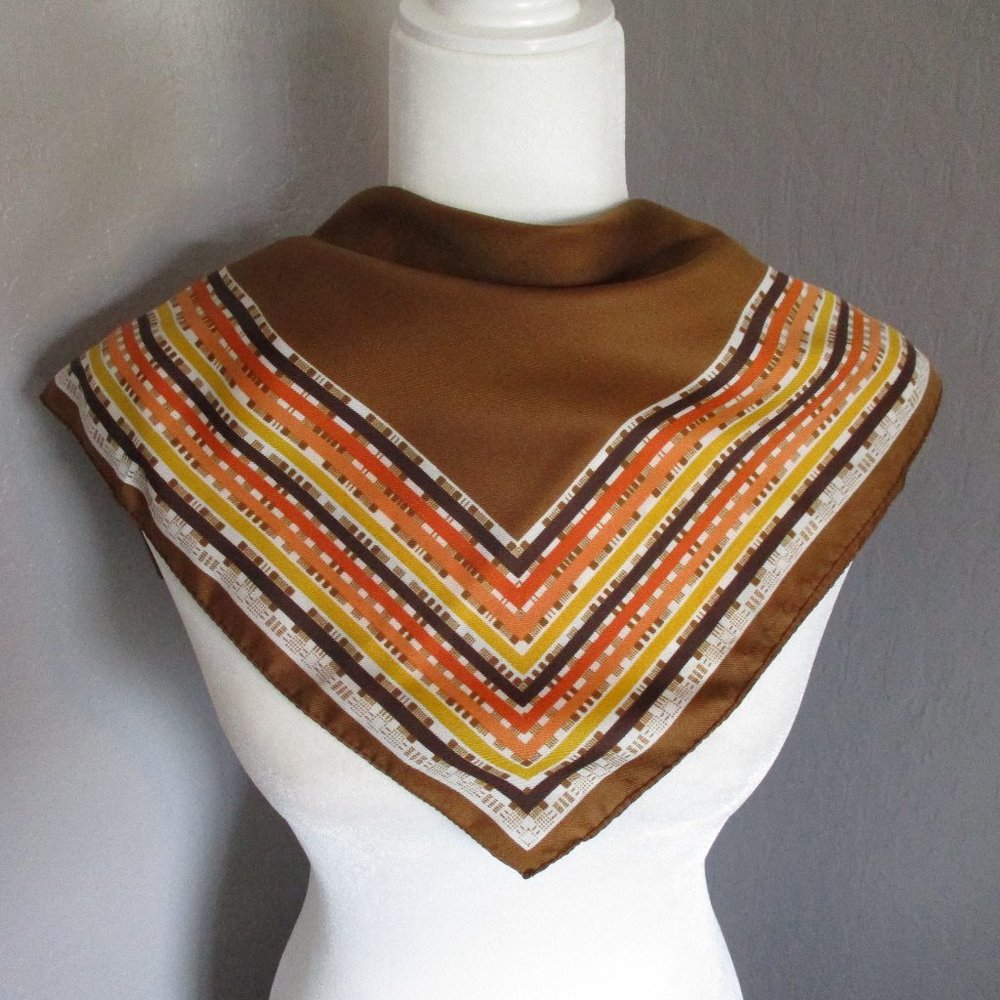 Brown striped scarf